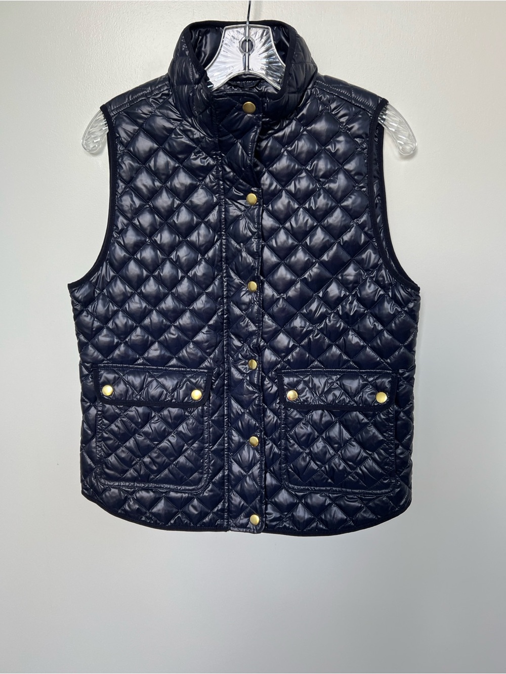 J Crew women’s Quilted Puffer Vest - Navy size small